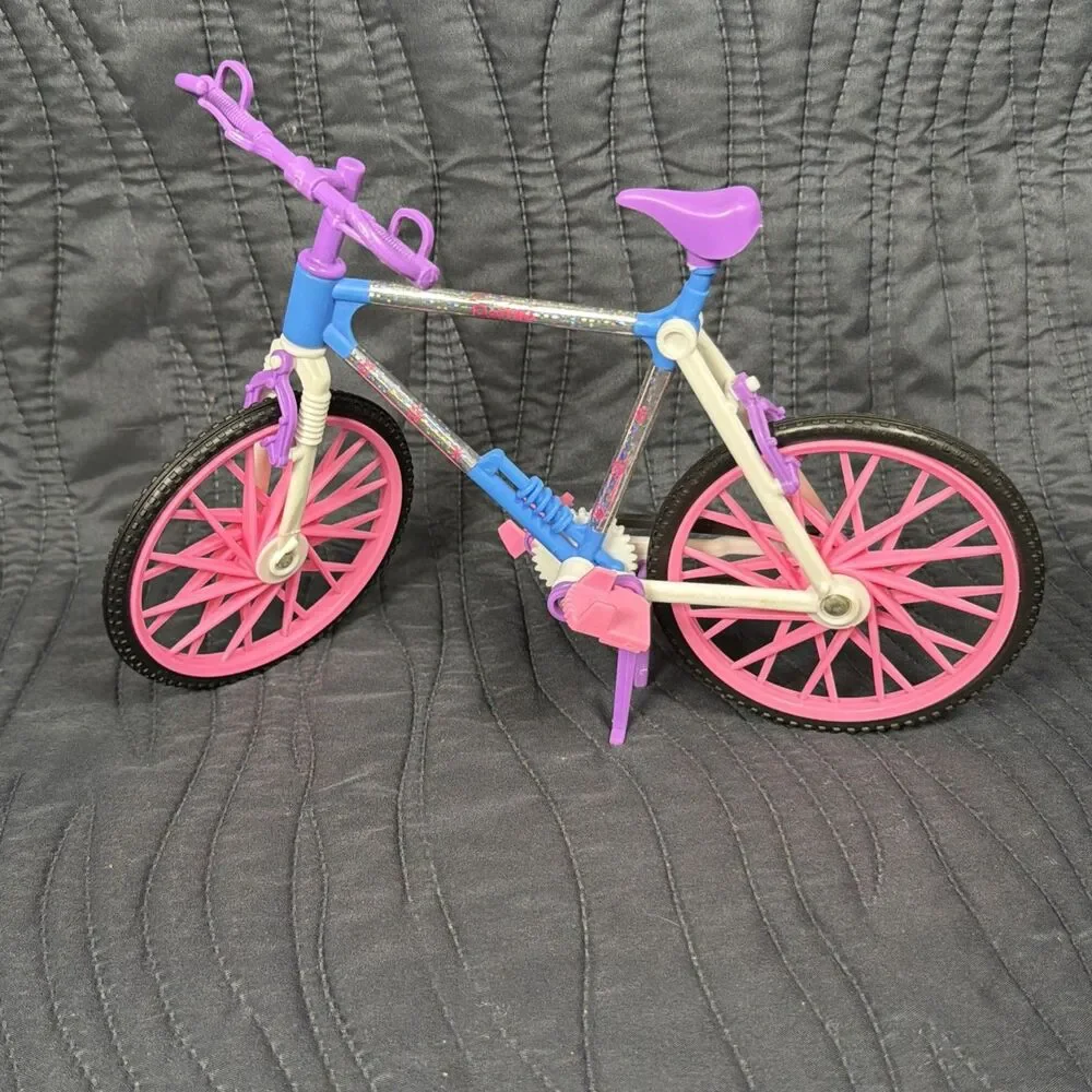 Lot of 3 Barbie Doll Bicycles Bikes w/ Accessories Mattel Vintage 1990s